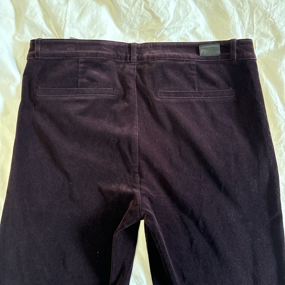 PAIGE purple velvet pants - Picture 3 of 4